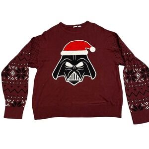 Disney Star Wars‎ Darth Vader Holiday Pullover Sweater Maroon XL Unisex